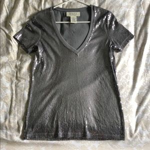 Fitted sequin top